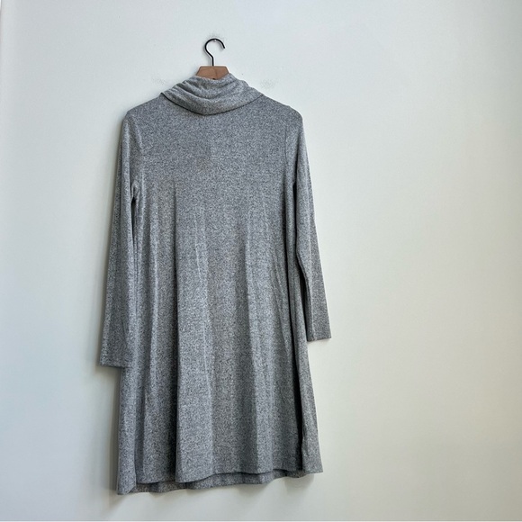 New Lou & Grey for Loft Gray Dress Medium Signature Soft Jersey Knit Cowl Neck - Picture 10 of 12